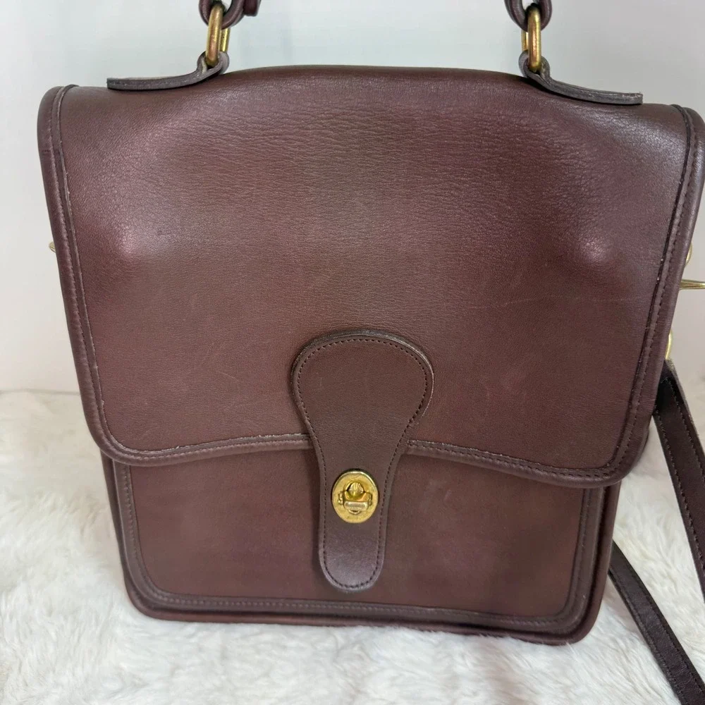 Vintage Coach Station Bag 5130 Brown Glove Tanned Leather USA Crossbody Purse